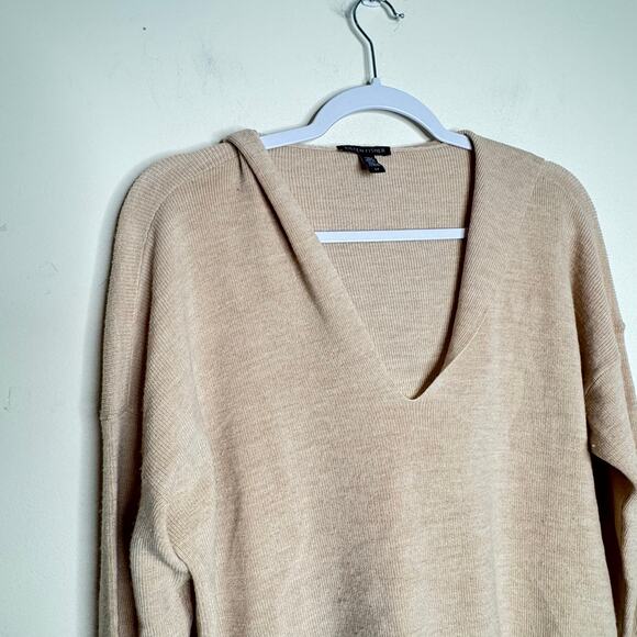 Eileen Fisher Ultrafine Merino Hooded Top Regenerative Wool - Cream NWT Small - Picture 3 of 8